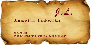 Janovits Ludovika névjegykártya